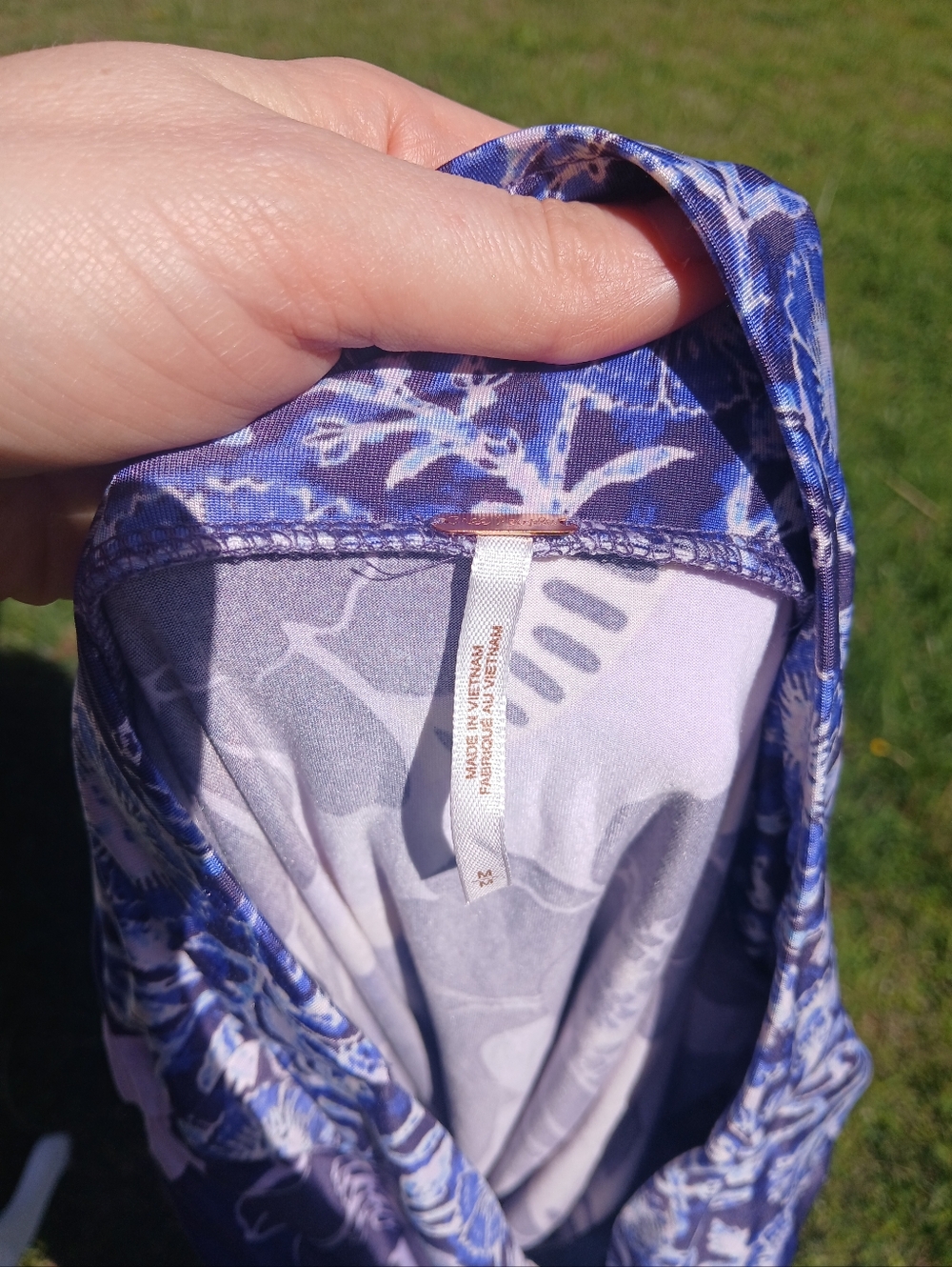 Free People Skirt Medium She's Something Else Print Mini Tulip Plum Purple  EUC - Picture 3 of 4